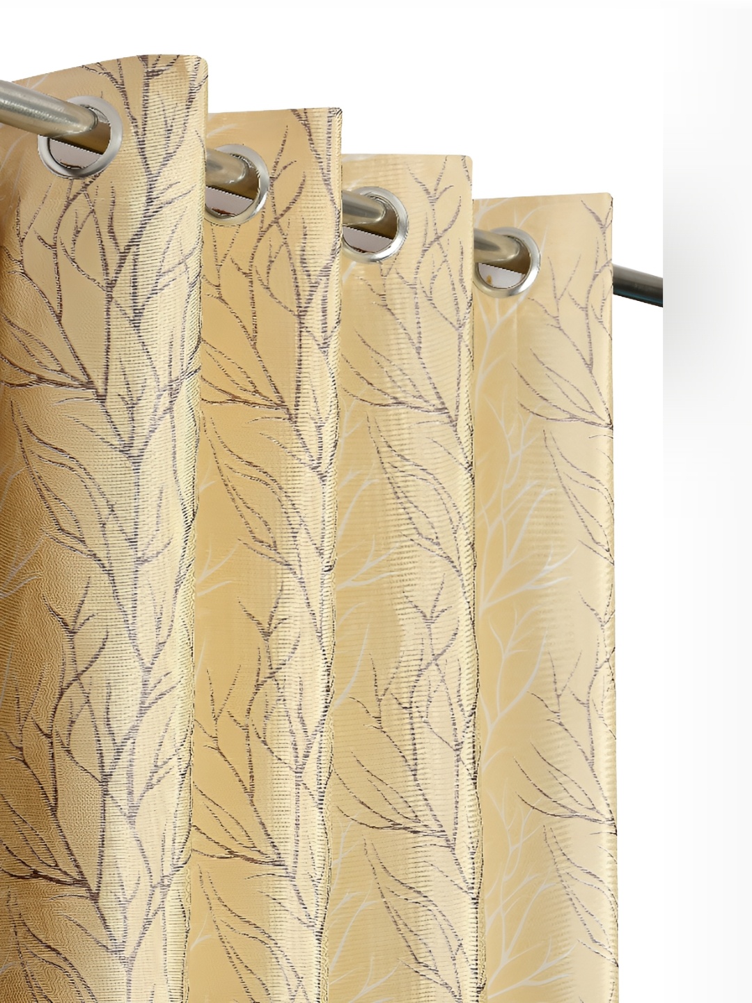 

Galaxy Home Decor Maroon Set of 3 Floral Room Darkening Long Door Curtain