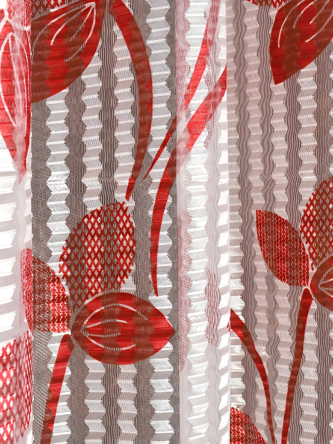 

Galaxy Home Decor Maroon Set of 2 Floral Room Darkening Long Door Curtain