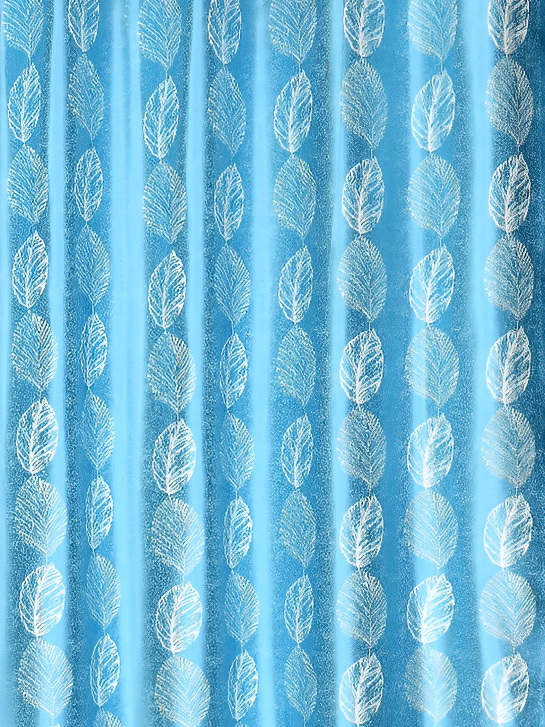 

Galaxy Home Decor Turquoise Blue Set of 3 Floral Room Darkening Long Door Curtain