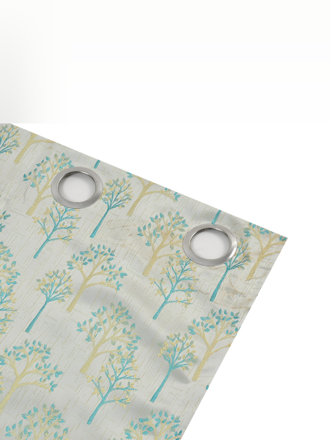 

Galaxy Home Decor Turquoise Blue Set of 2 Floral Room Darkening Door Curtain
