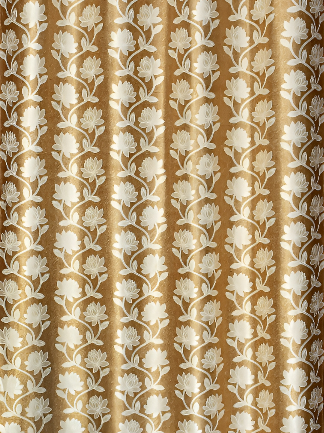 

Galaxy Home Decor Gold-Toned Floral Room Darkening Long Door Curtain
