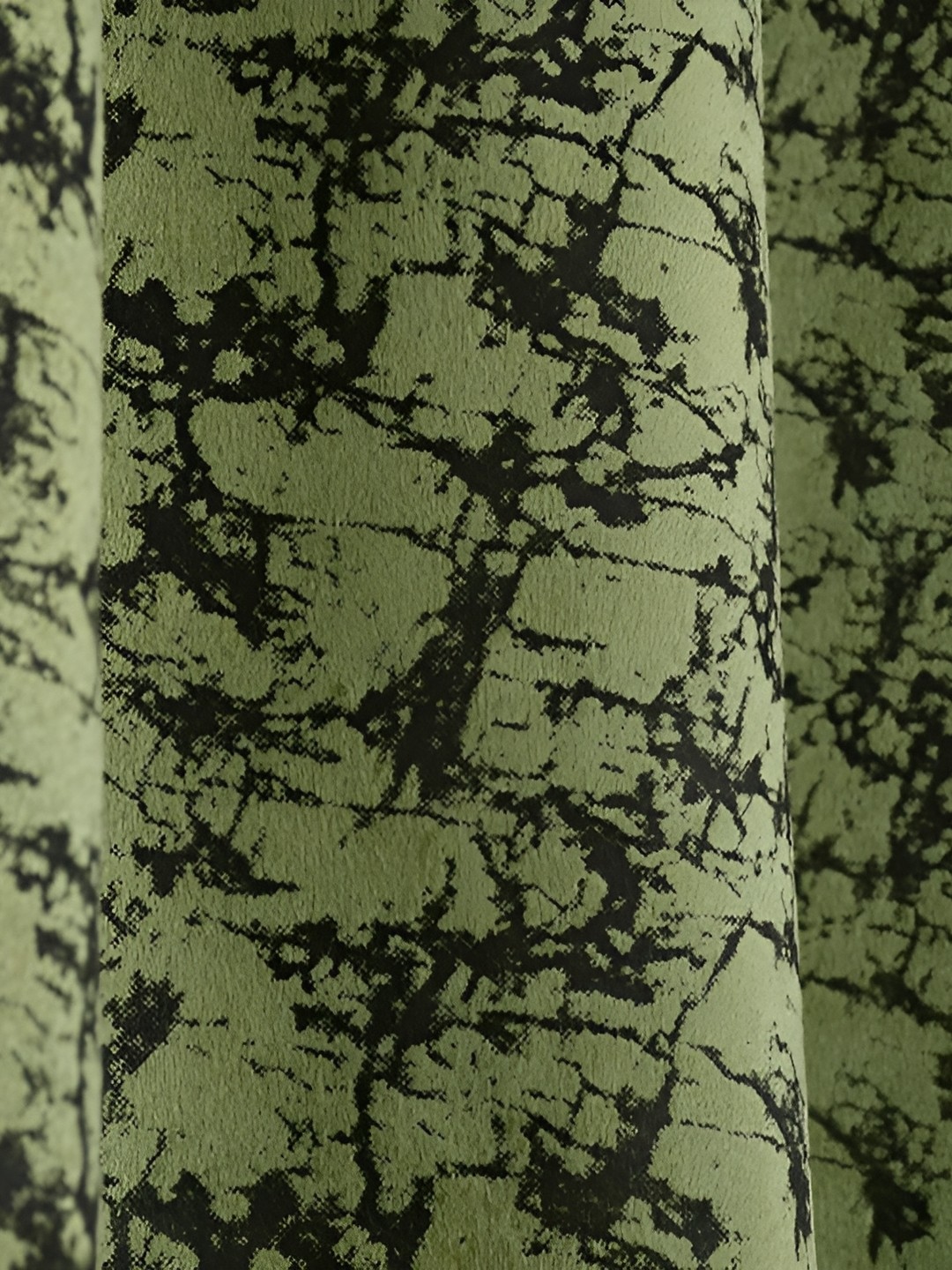

Galaxy Home Decor Green Set of 2 Floral Room Darkening Long Door Curtain