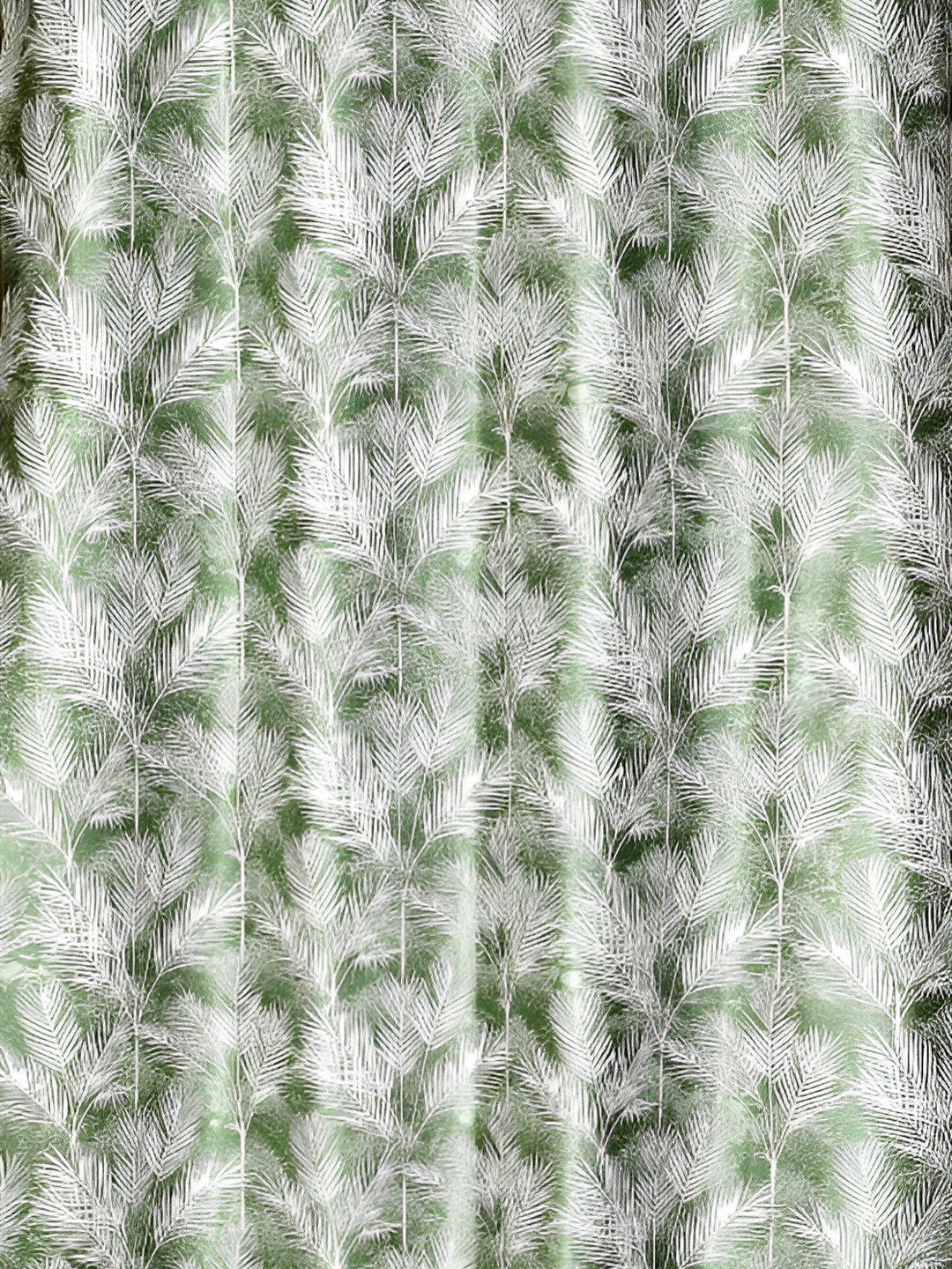 

Galaxy Home Decor Green Set of 3 Floral Room Darkening Long Door Curtain