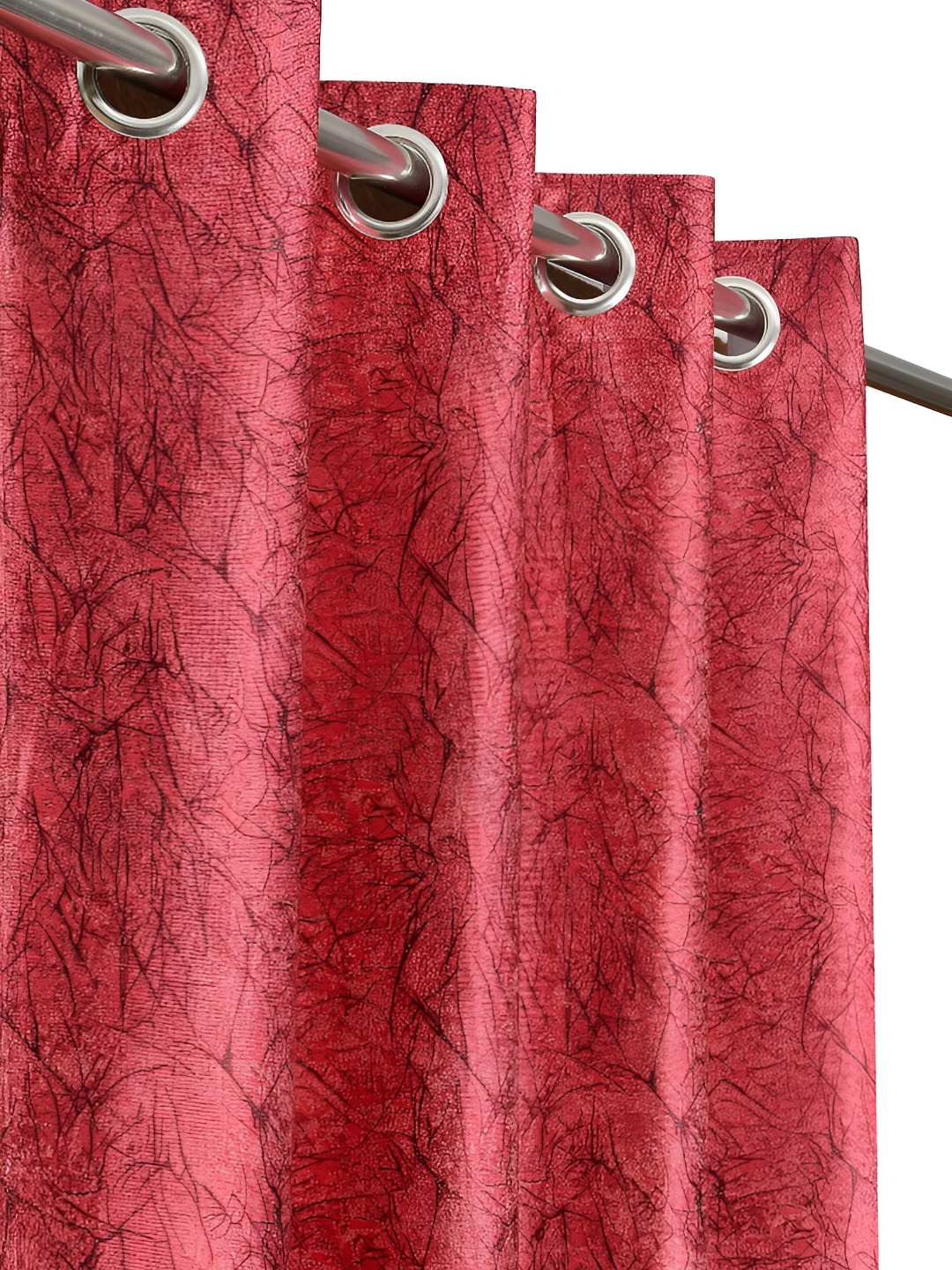 

Galaxy Home Decor Maroon Set of 3 Floral Room Darkening Long Door Curtain