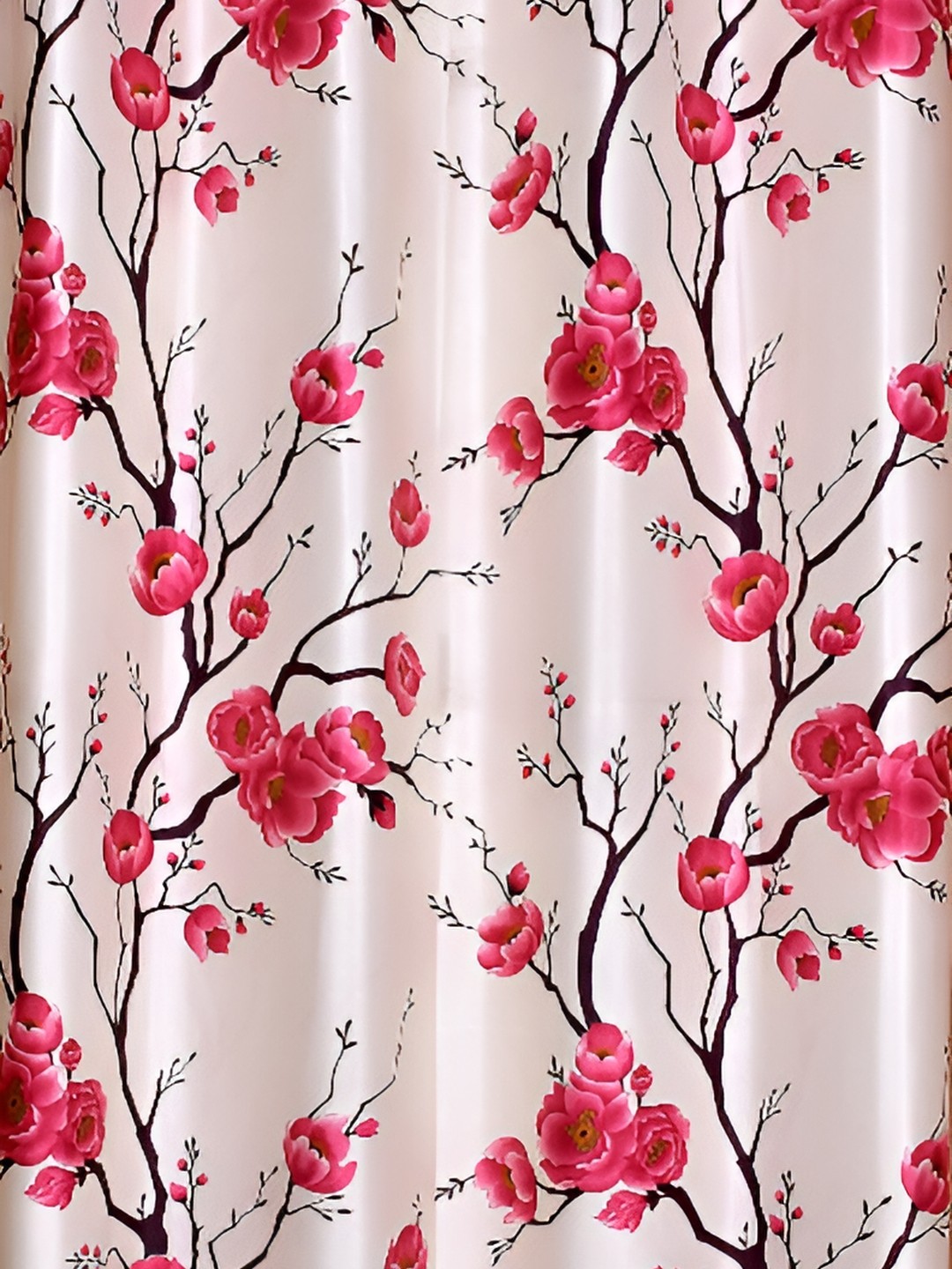 

Galaxy Home Decor Pink Set of 4 Floral Room Darkening Long Door Curtain
