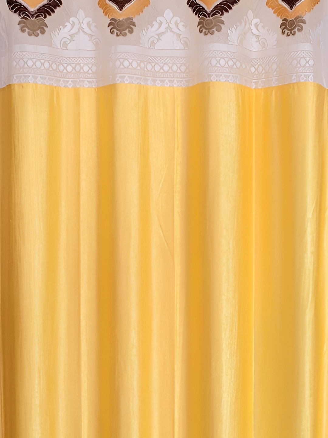 

Galaxy Home Decor Yellow Floral Room Darkening Window Curtain