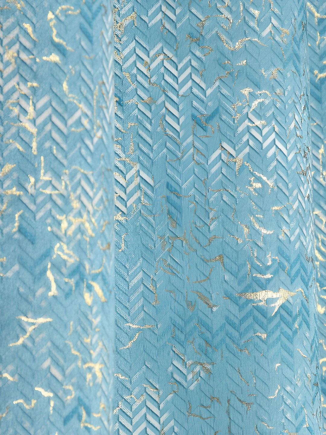 

Galaxy Home Decor Turquoise Blue Floral Room Darkening Window Curtain