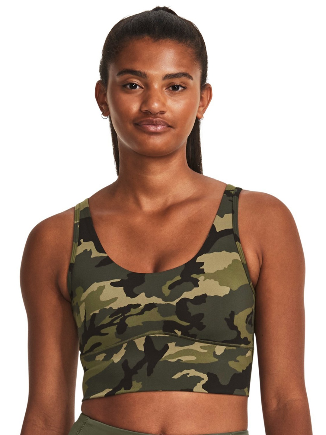 

UNDER ARMOUR UA Meridian Printed Relaxed-Fit Crop Tank Top, Olive