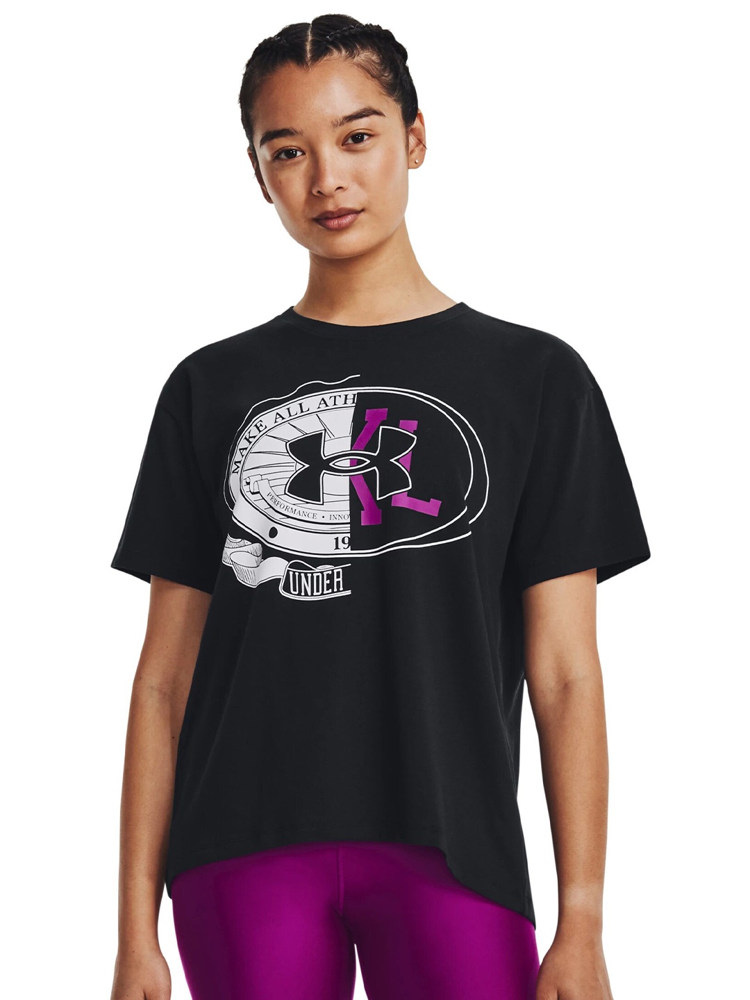 

UNDER ARMOUR Make All Heavyweight Printed Relaxed-Fit T-Shirt, Black