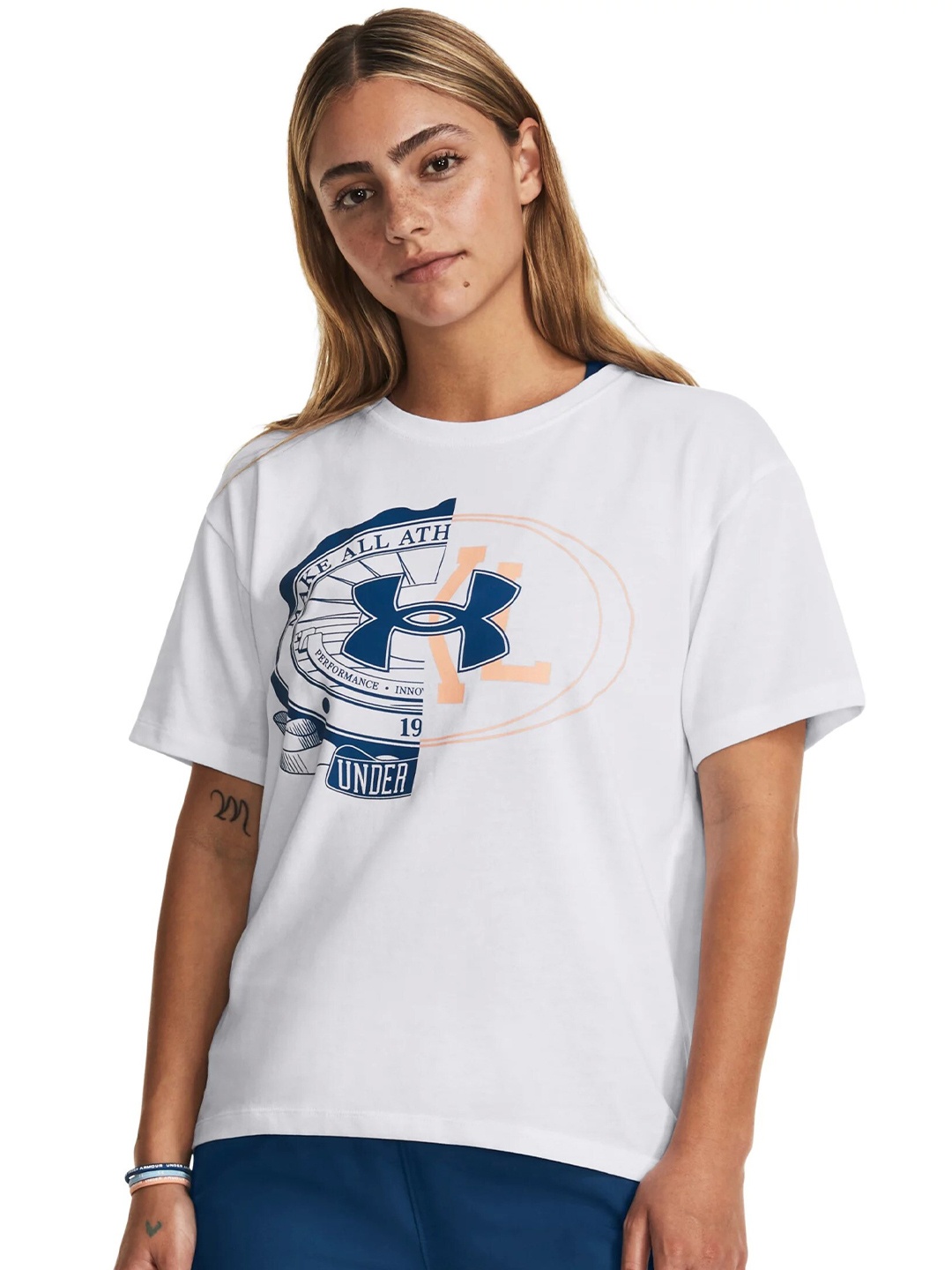 

UNDER ARMOUR Make All Heavyweight Printed Relaxed-Fit T-Shirt, White