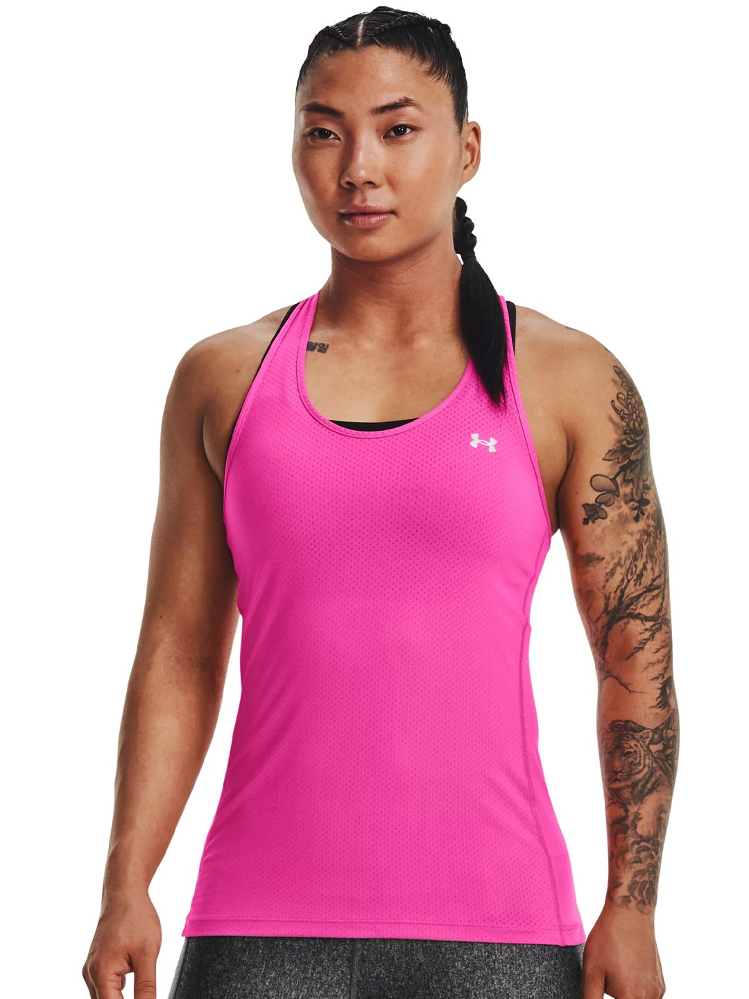 

UNDER ARMOUR HeatGear Armour Racer Sleeveless Tank T-Shirt, Pink