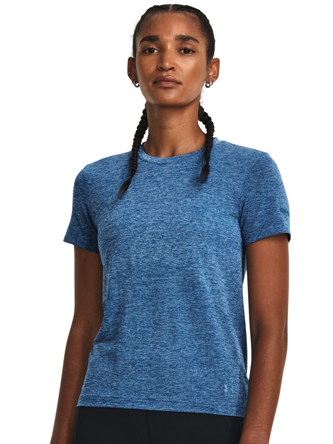 

UNDER ARMOUR UA Seamless Stride Short Sleeves Printed Relaxed-Fit T-Shirt, Blue