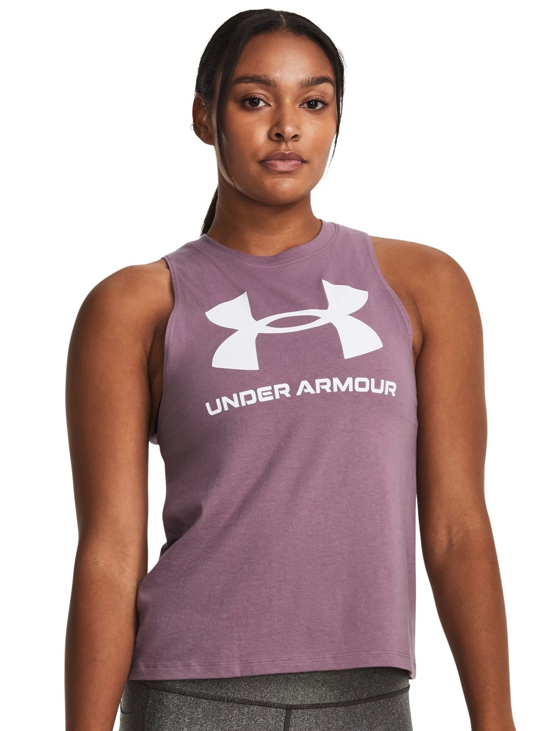 

UNDER ARMOUR UA Sportstyle Printed Relaxed-Fit T-Shirt, Purple
