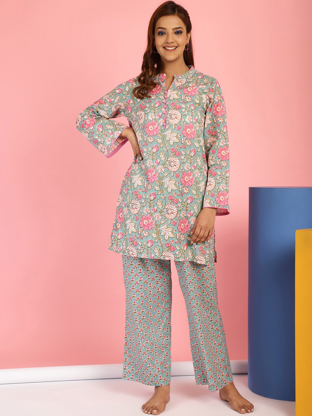 

Secret Wish Women Printed Night suit, Green