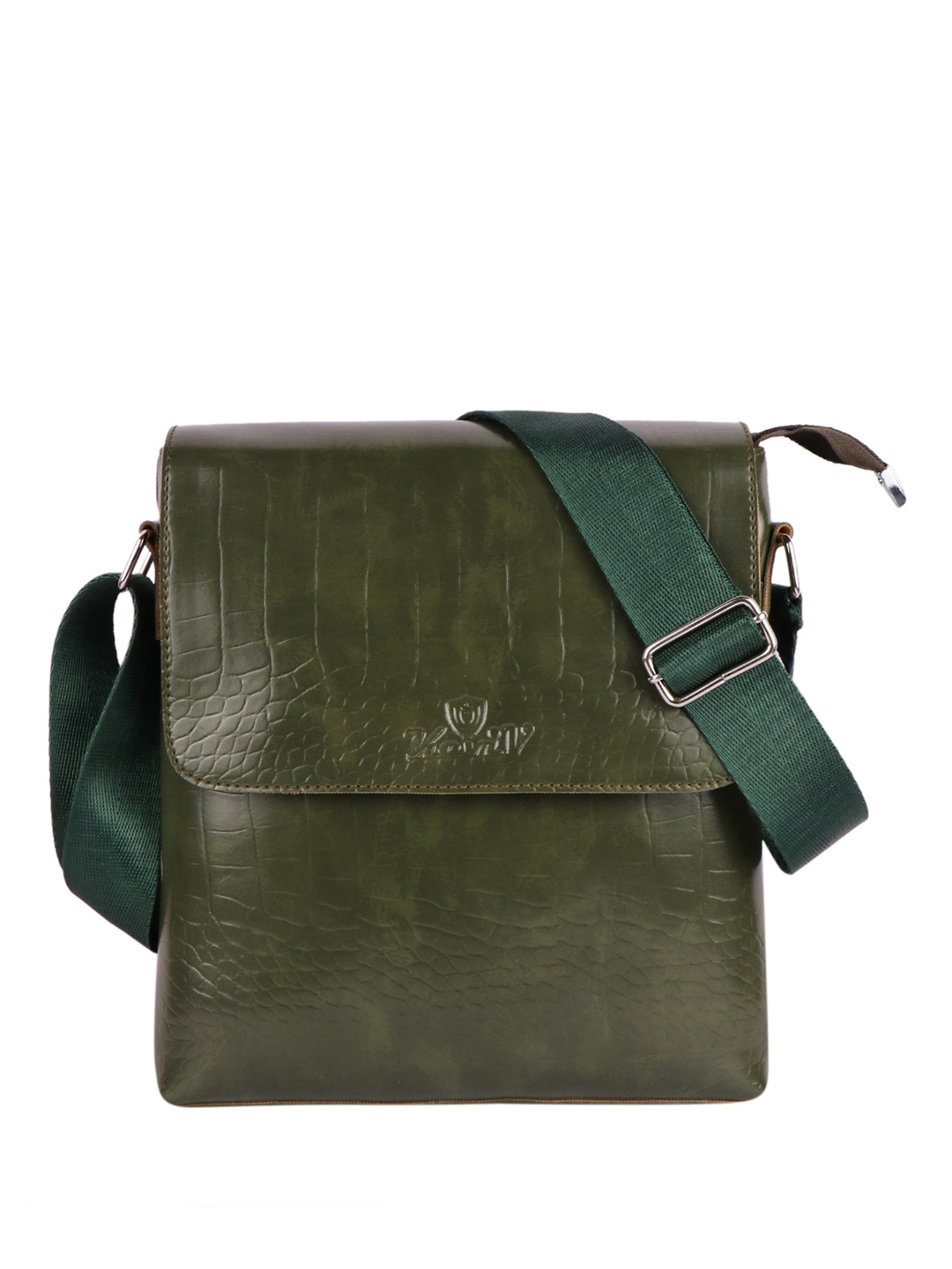 

Keviv Blue Textured Structured Messenger Bag