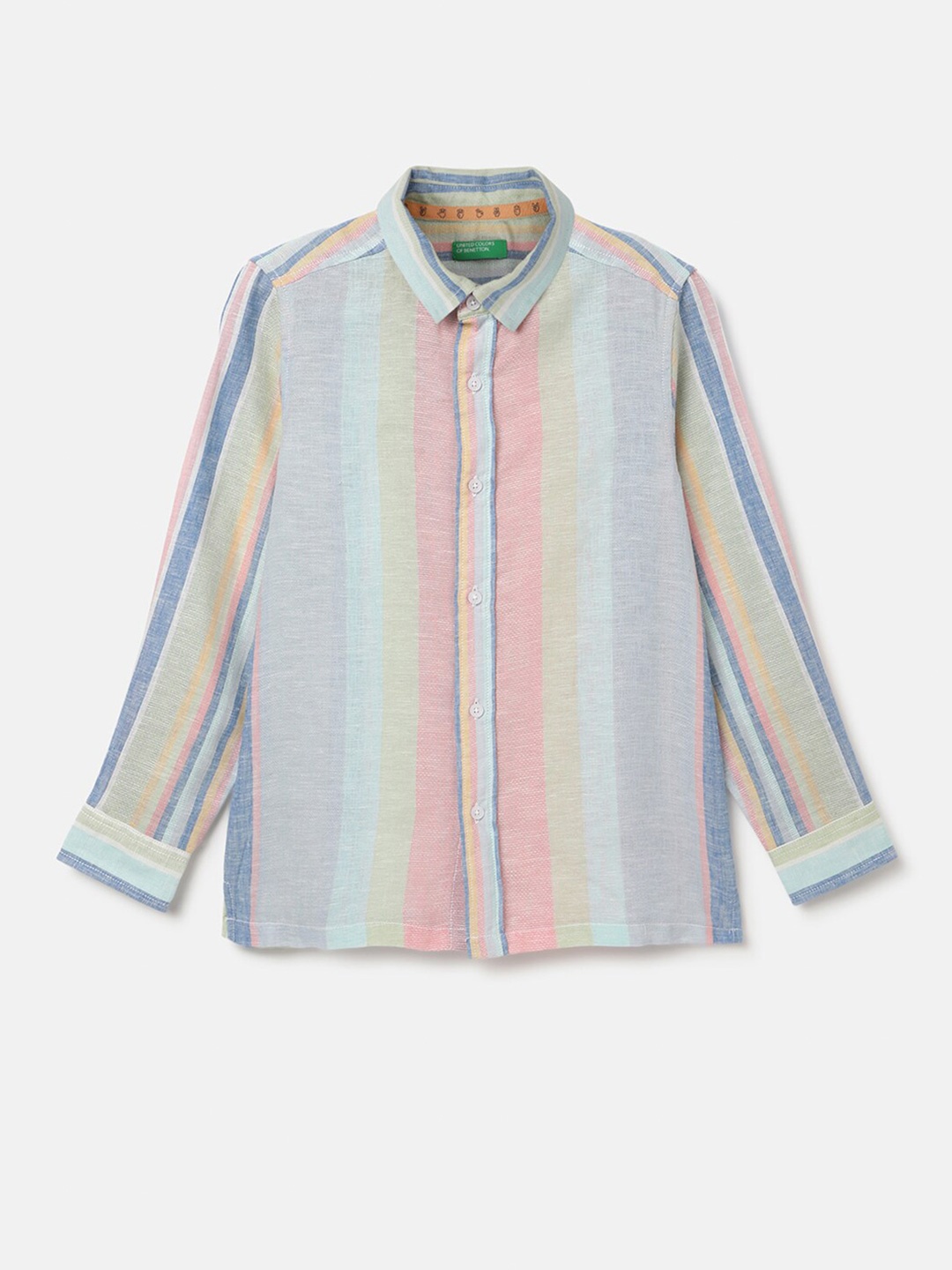 

United Colors of Benetton Boys Multi Stripes Opaque Striped Casual Shirt