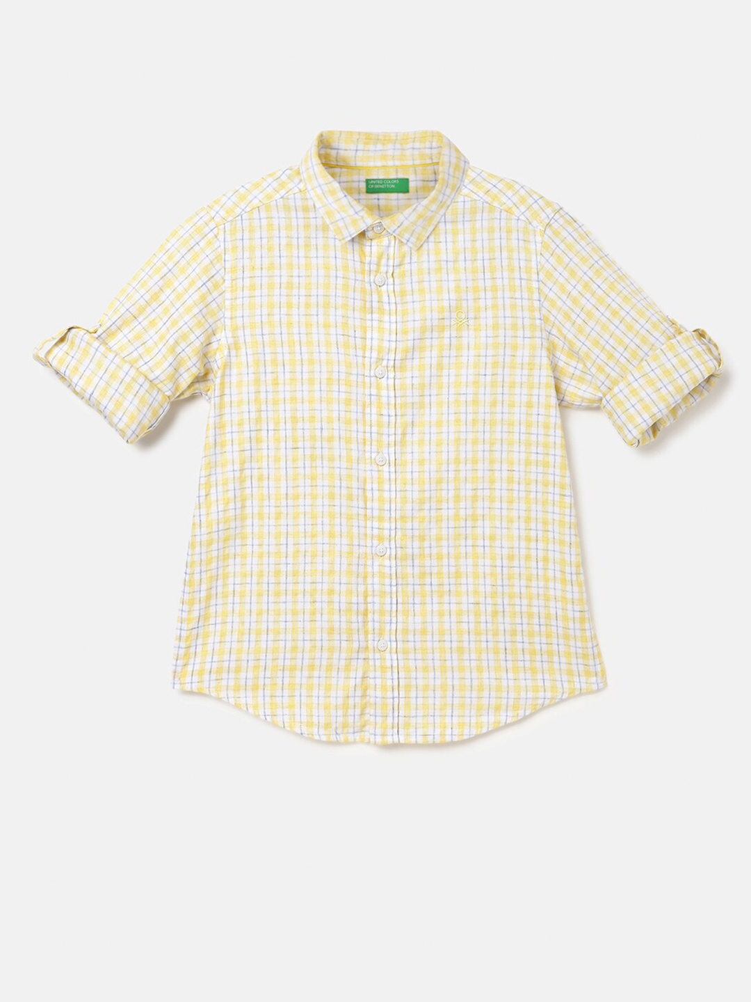 

United Colors of Benetton Boys Opaque Checked Casual Shirt, Multi