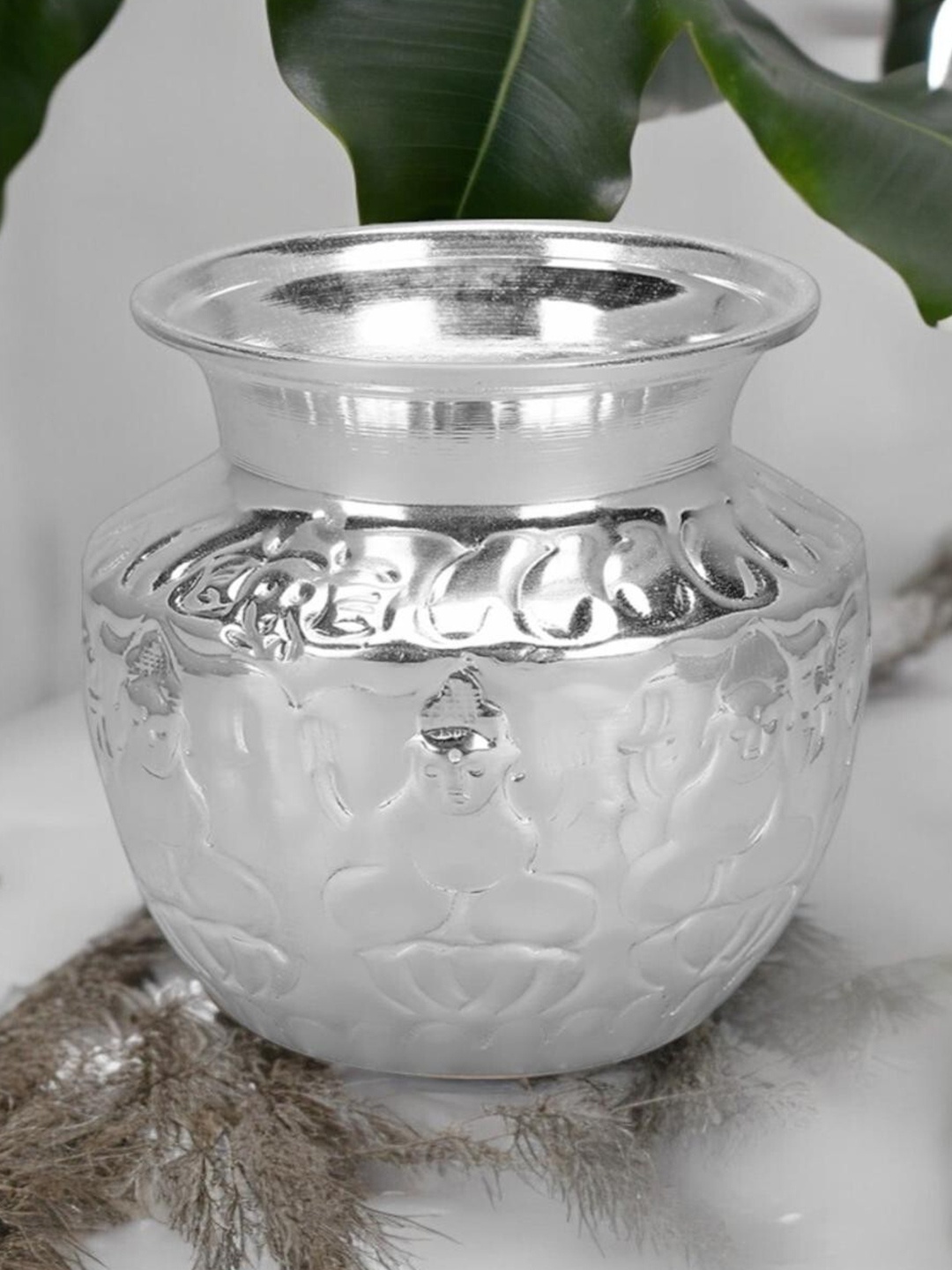 

Sigaram Silver Toned Asta Lakshmi Kalash