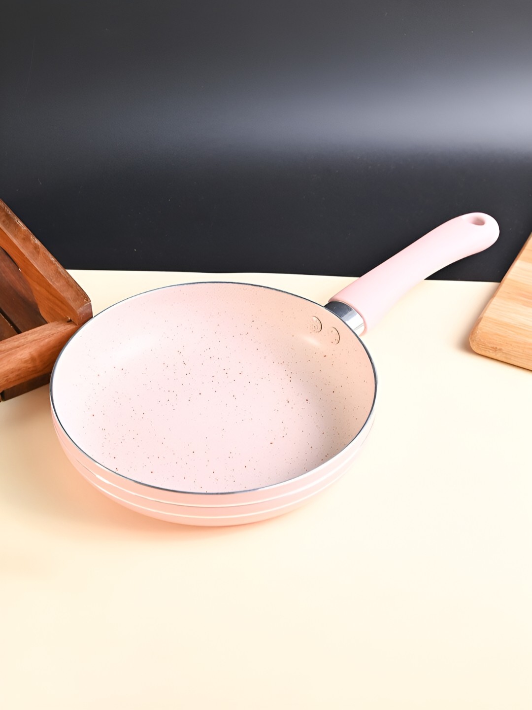 

MARKET99 Pink Aluminium Dishwasher and Microwave Safe Frying Pan