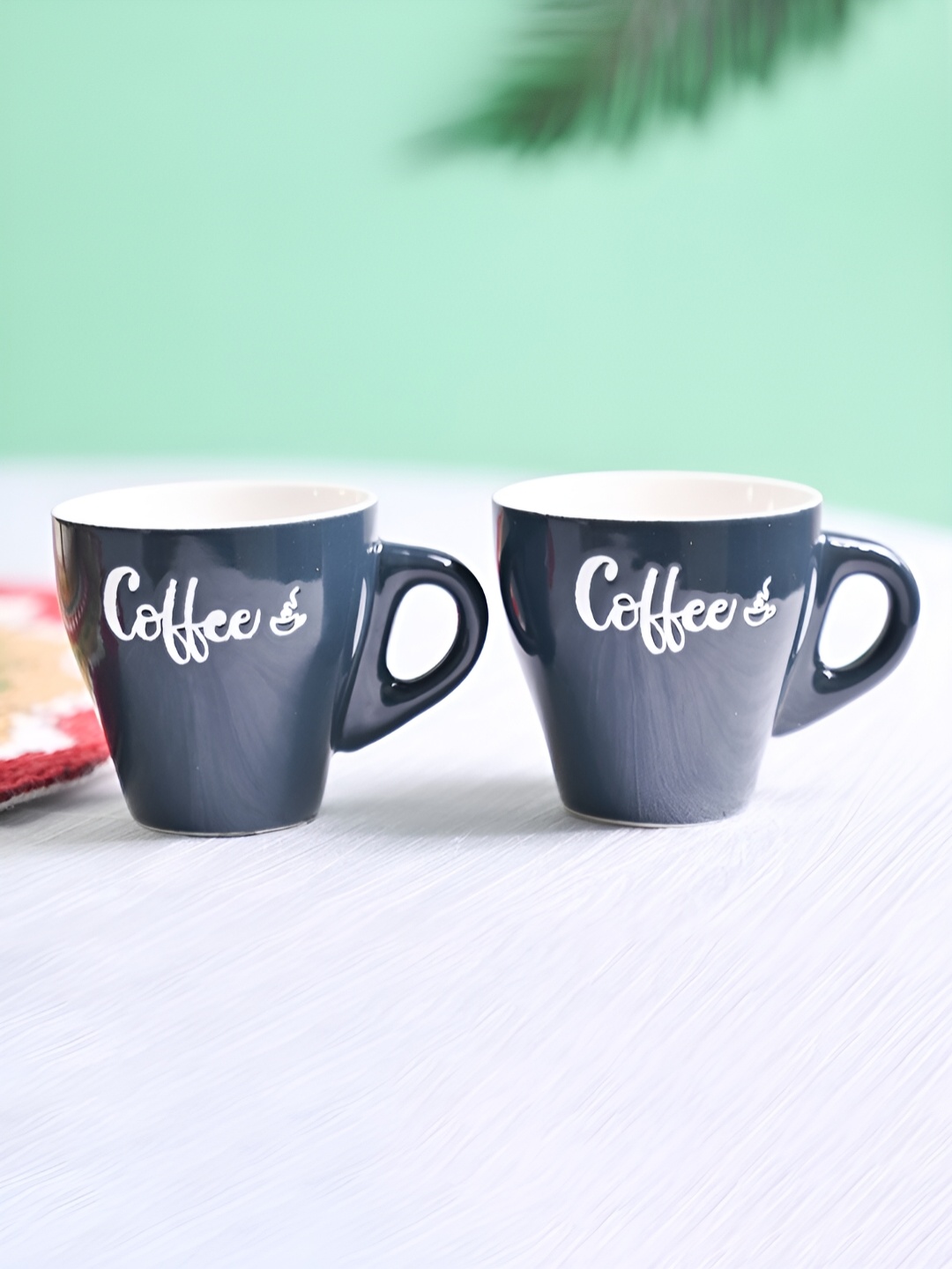 

MARKET99 Black & White Printed Ceramic Glossy Cups Set of Cups and Mugs
