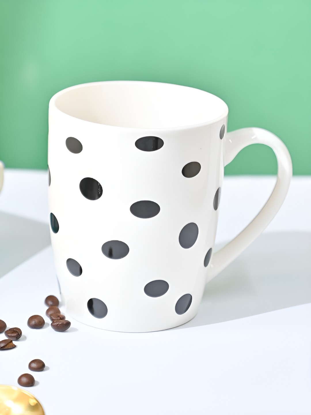

MARKET99 Black & White Printed Ceramic Glossy Cups Set of Cups and Mugs