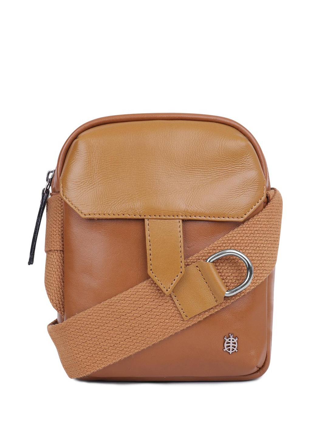 

Tortoise Bandolera Leather Mobile Pouch, Tan
