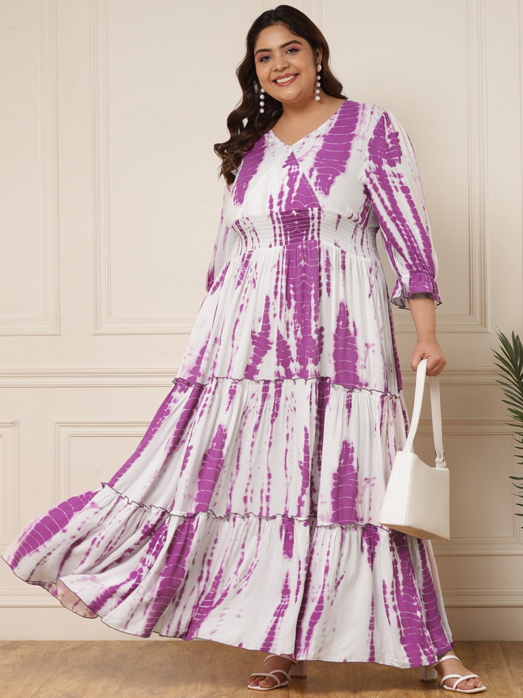 

DEEBACO Print Maxi Dress, Lavender