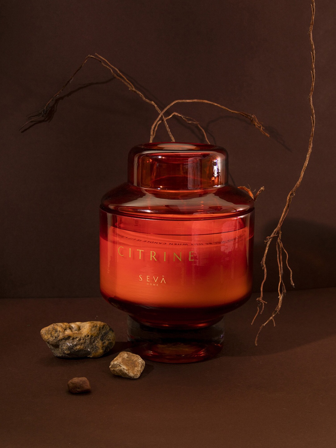 

Seva Home The Manhattan Scented Candle - Citrine (Grande), Orange