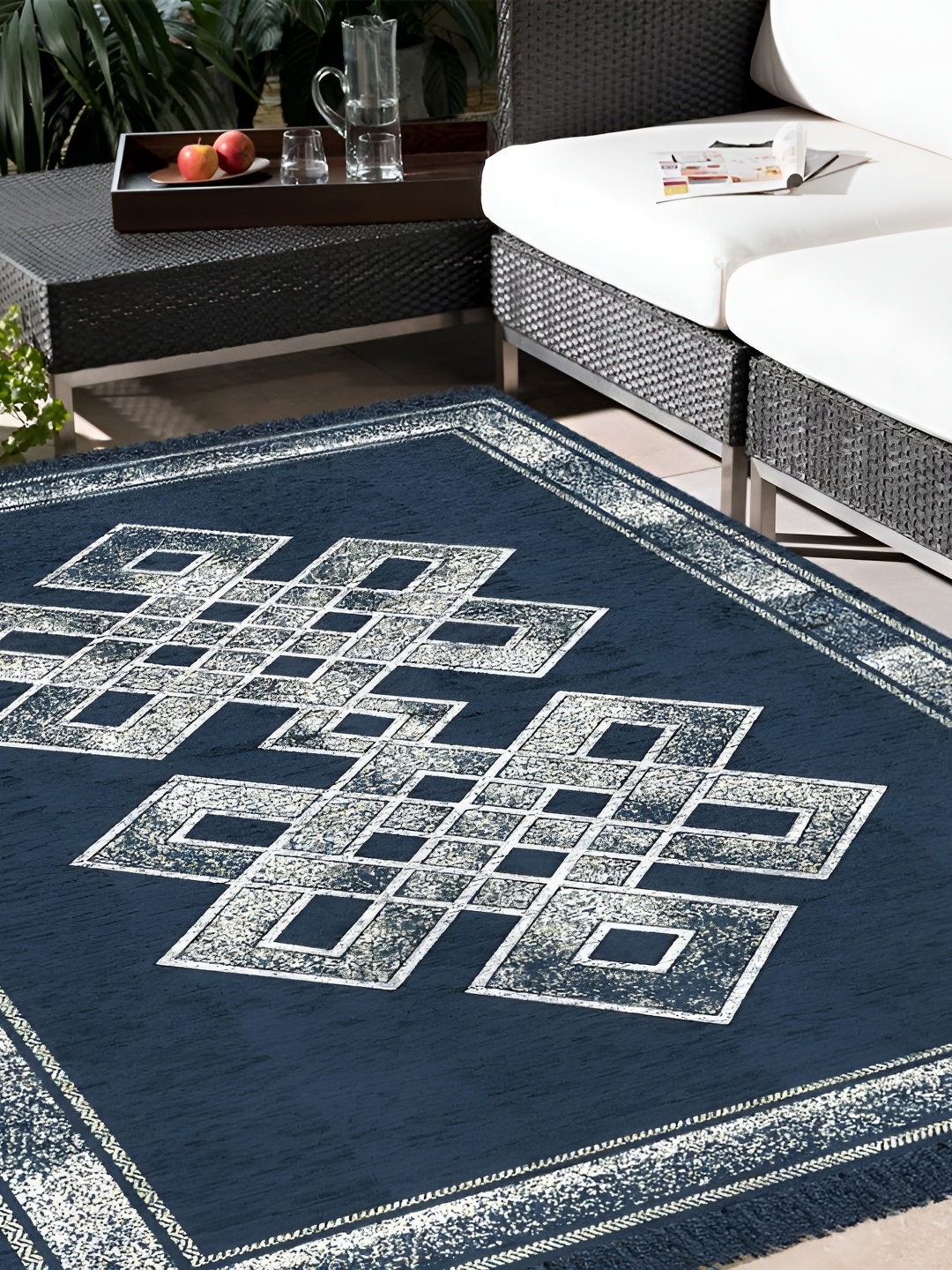 

bsb home Grey Geometric Anti-Skid Other Carpet