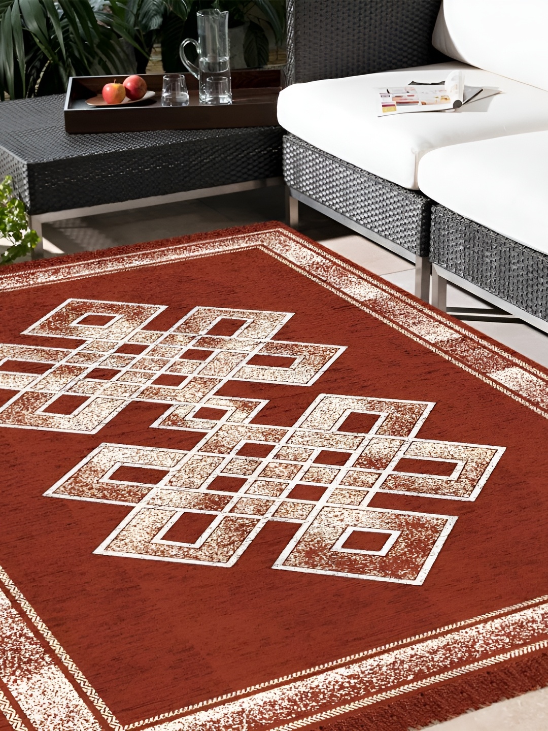 

bsb home Rust Geometric Anti-Skid Other Carpet