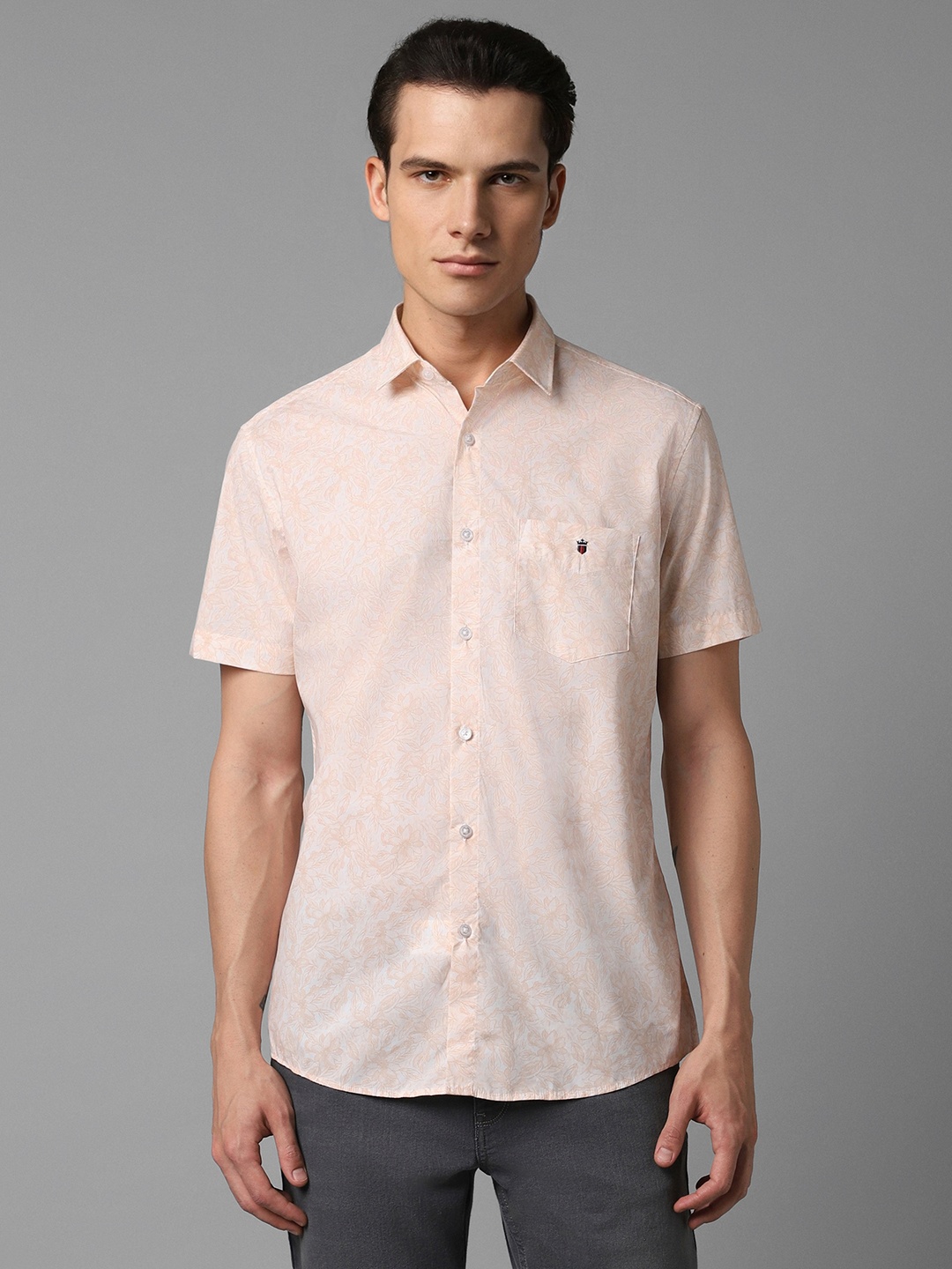 

Louis Philippe Sport Slim Fit Pure Cotton Casual Shirt, Peach