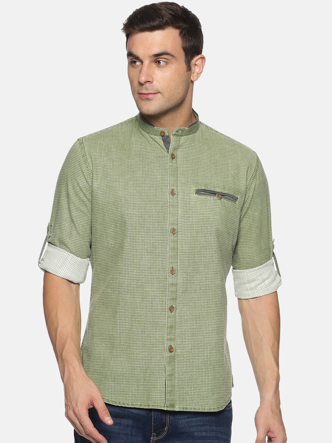 

DON VINO Men Comfort Opaque Casual Shirt, Green