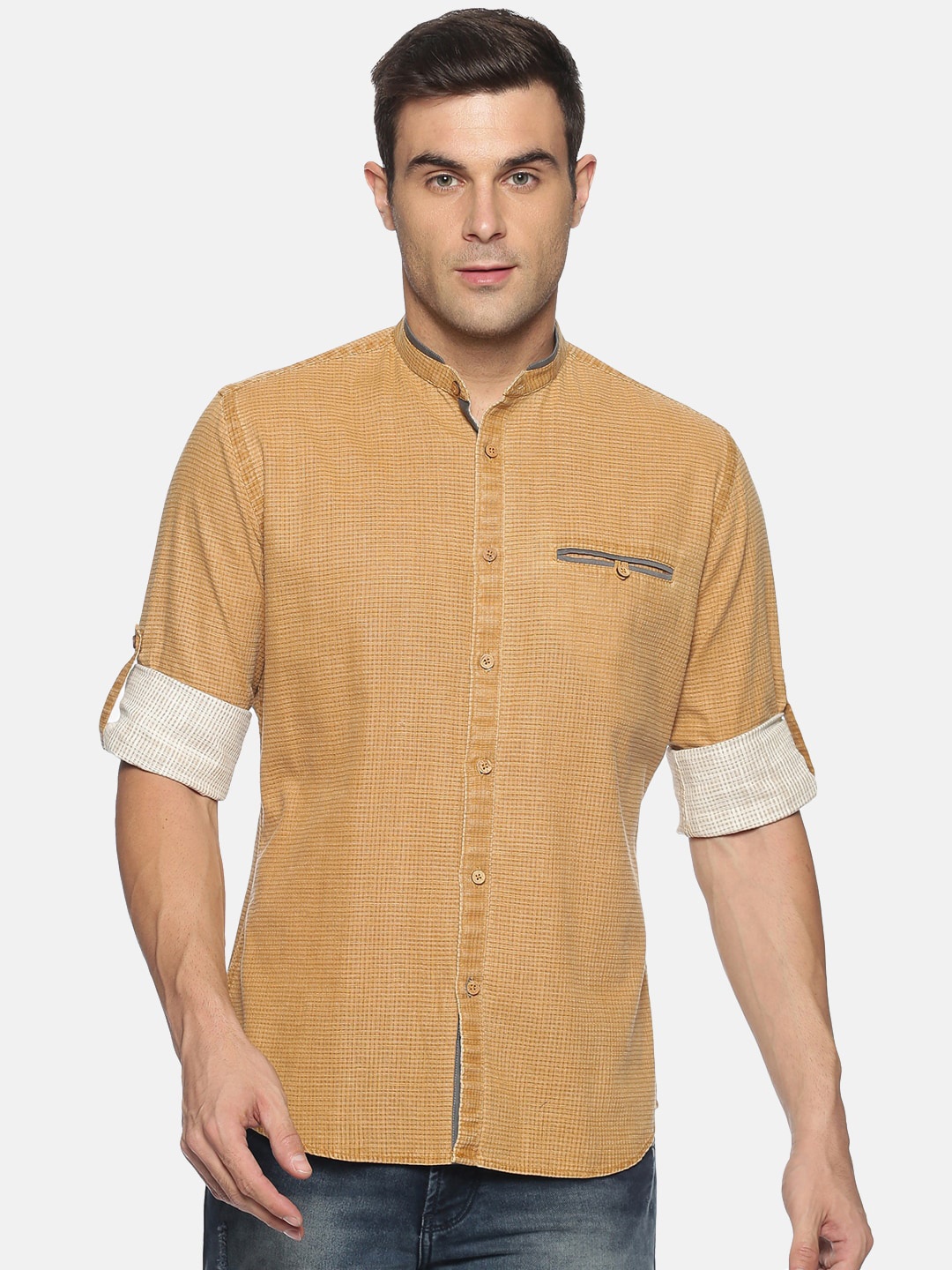 

DON VINO Men Comfort Opaque Casual Shirt, Yellow