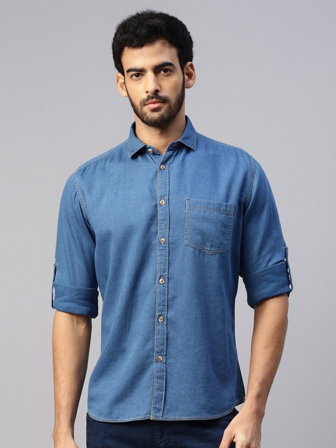 

DON VINO Men Comfort Opaque Casual Shirt, Blue