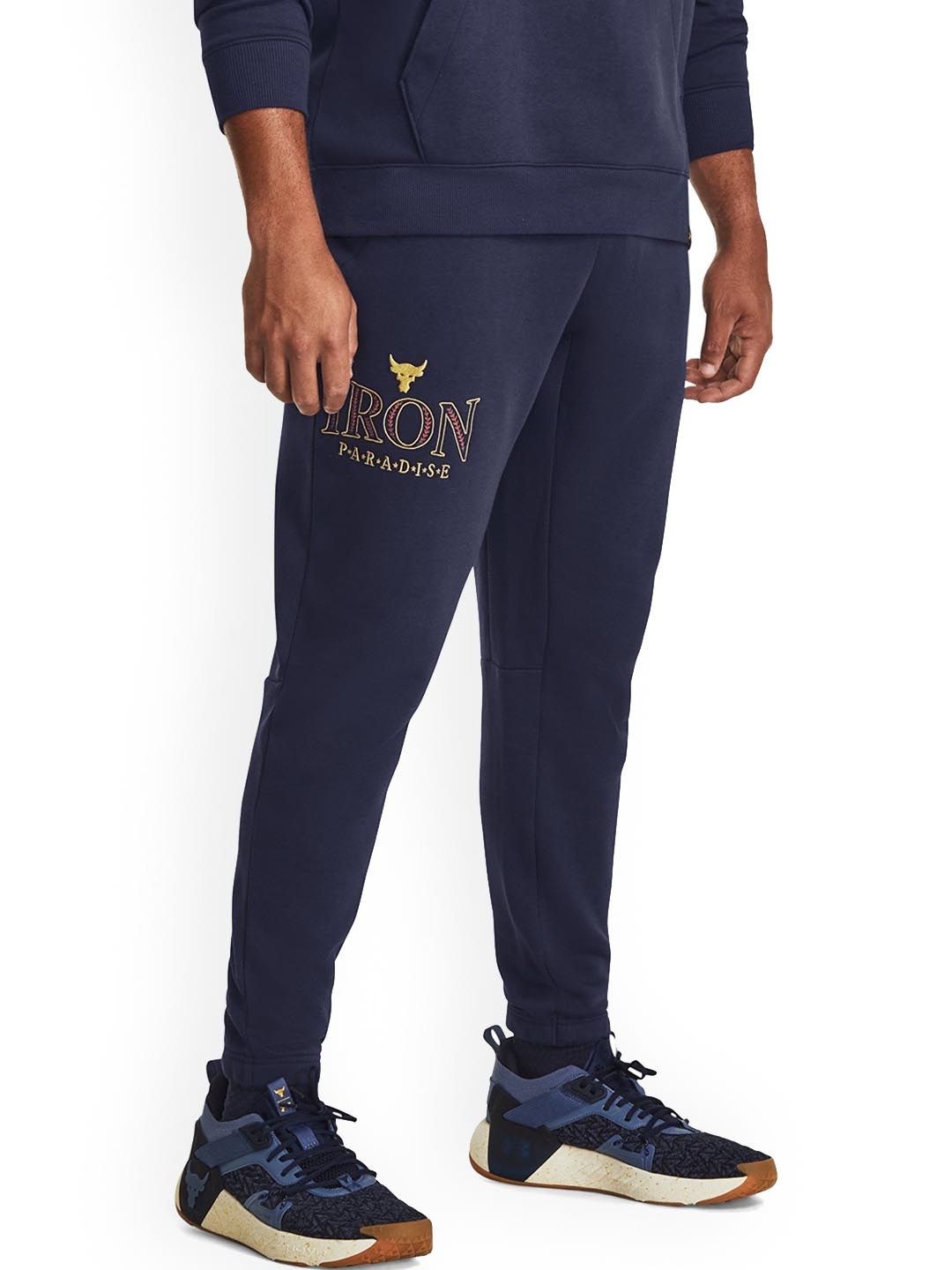 

UNDER ARMOUR UA M Project Rock Rival Men Relaxed Fit Joggers, Navy blue