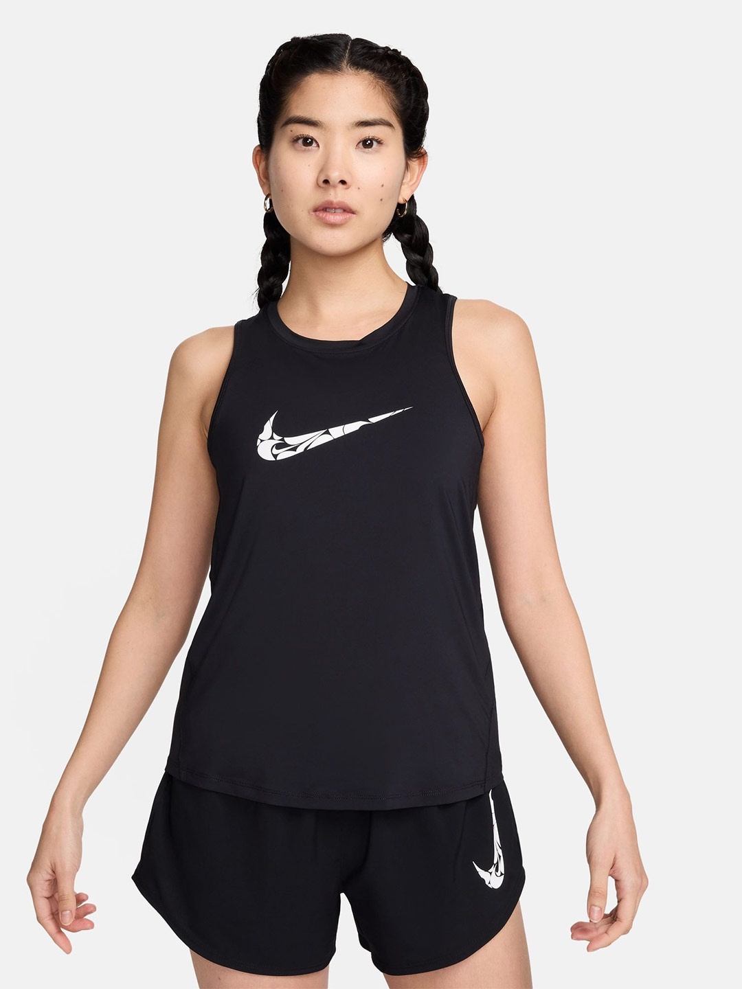 

Nike One Logo Printed Sleeveless Running Tank Top, Black