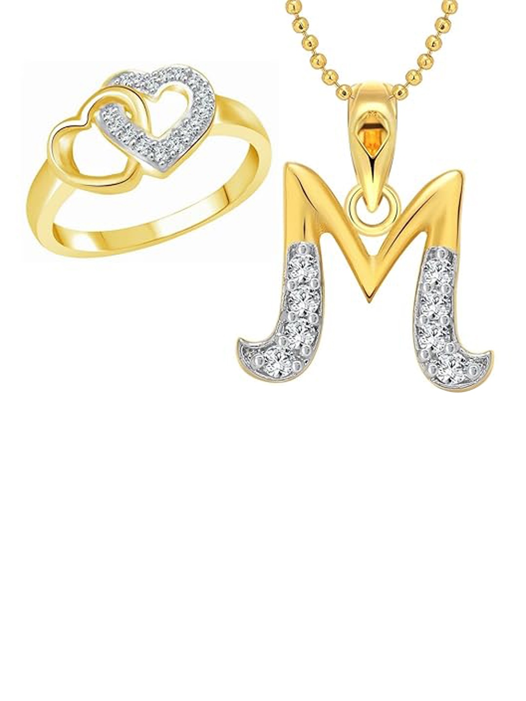 

Vighnaharta Gold-Plated CZ Stone Studded Jewellery Set