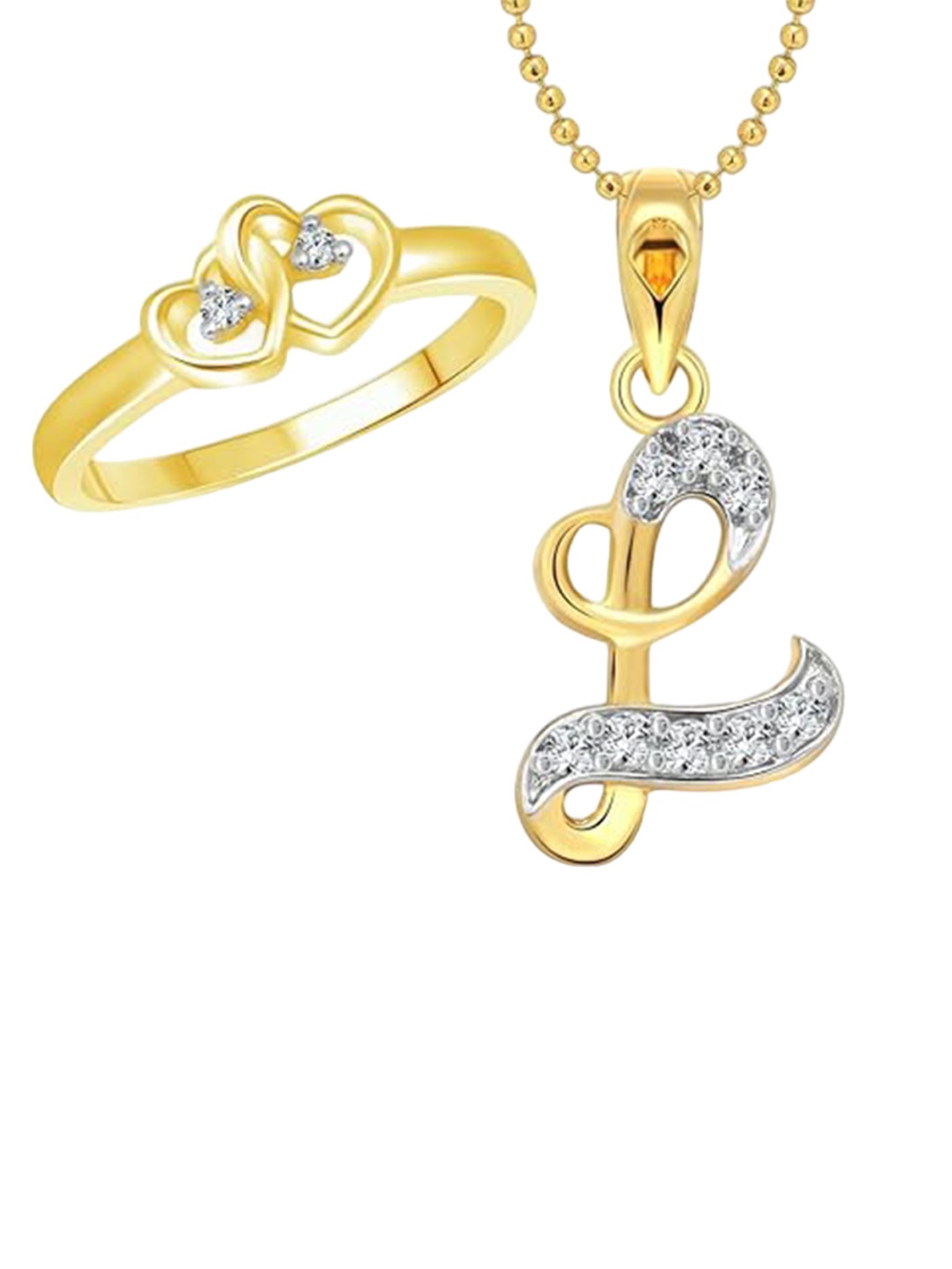 

Vighnaharta Gold-Plated CZ Stone Studded Jewellery Set