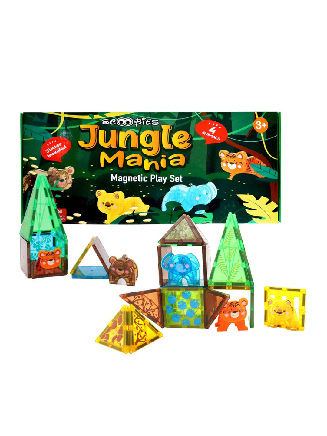 

SCOOBIES Kids Jungle Mania Magnetic Play Set, Red