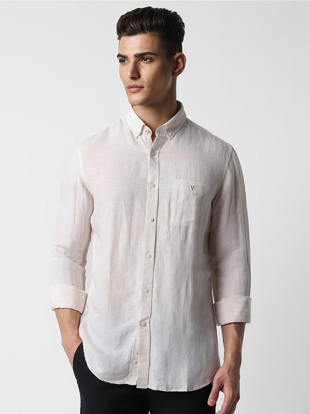

Van Heusen Sport Men Slim Fit Opaque Casual Shirt, White