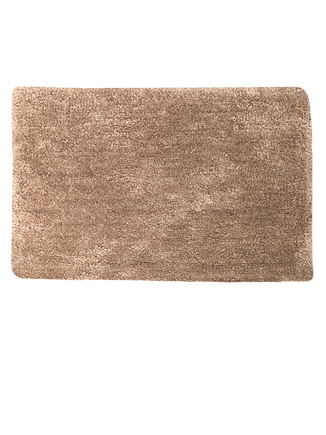 

Aura Brown 1850 GSM Rectangular Microfiber Anti Skid Bath Rug, Coffee brown