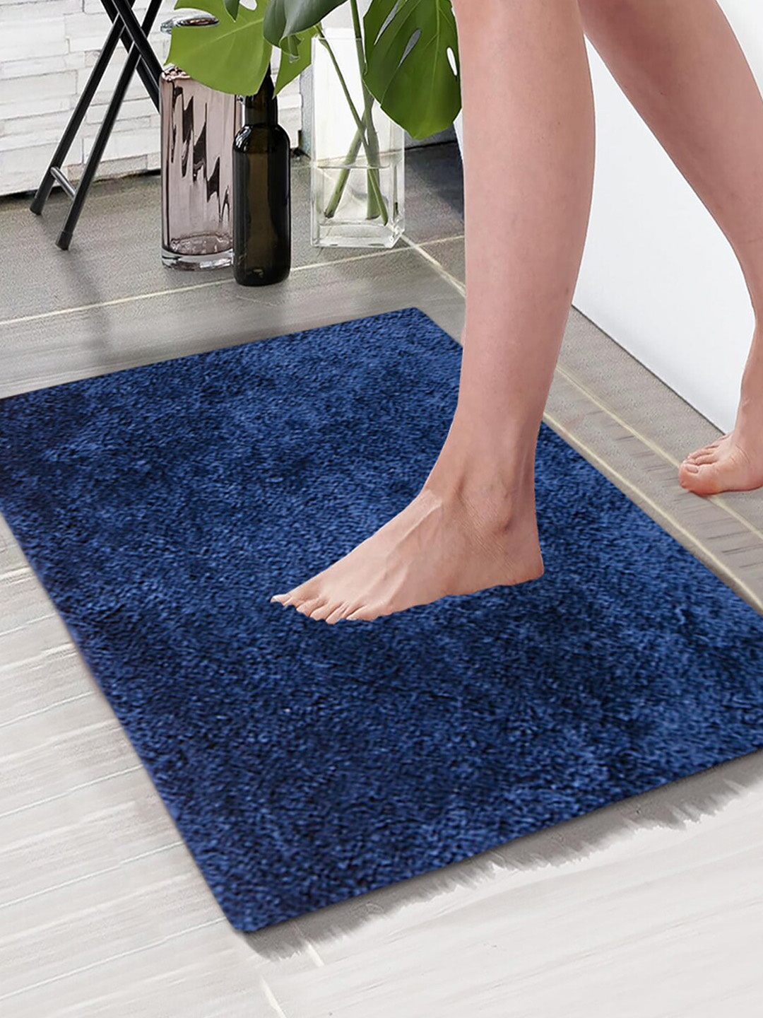 

Aura Navy Blue 1850 GSM Anti Skid Bath Rugs