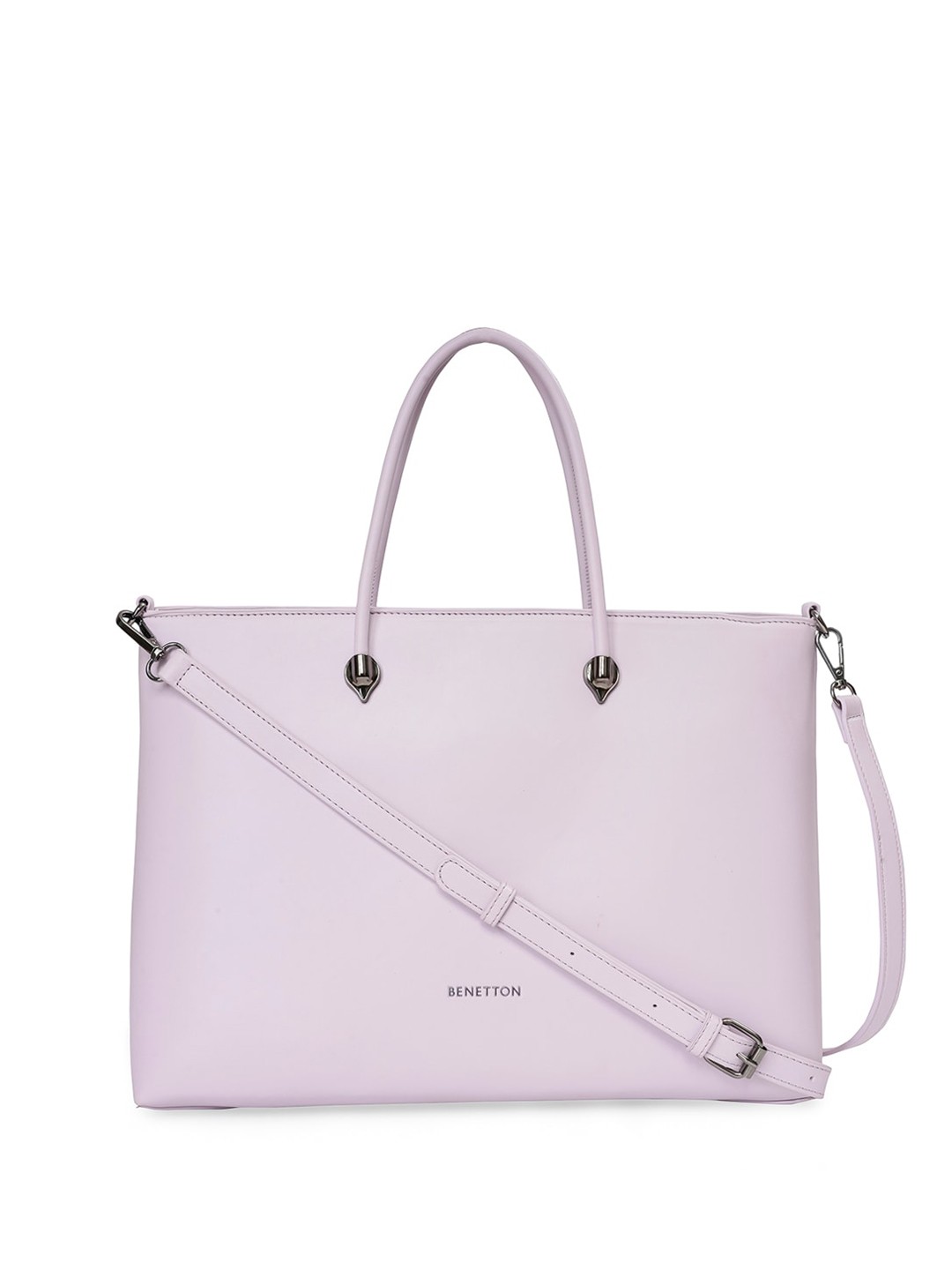 

United Colors of Benetton PU Oversized Shopper Tote Bag, Purple