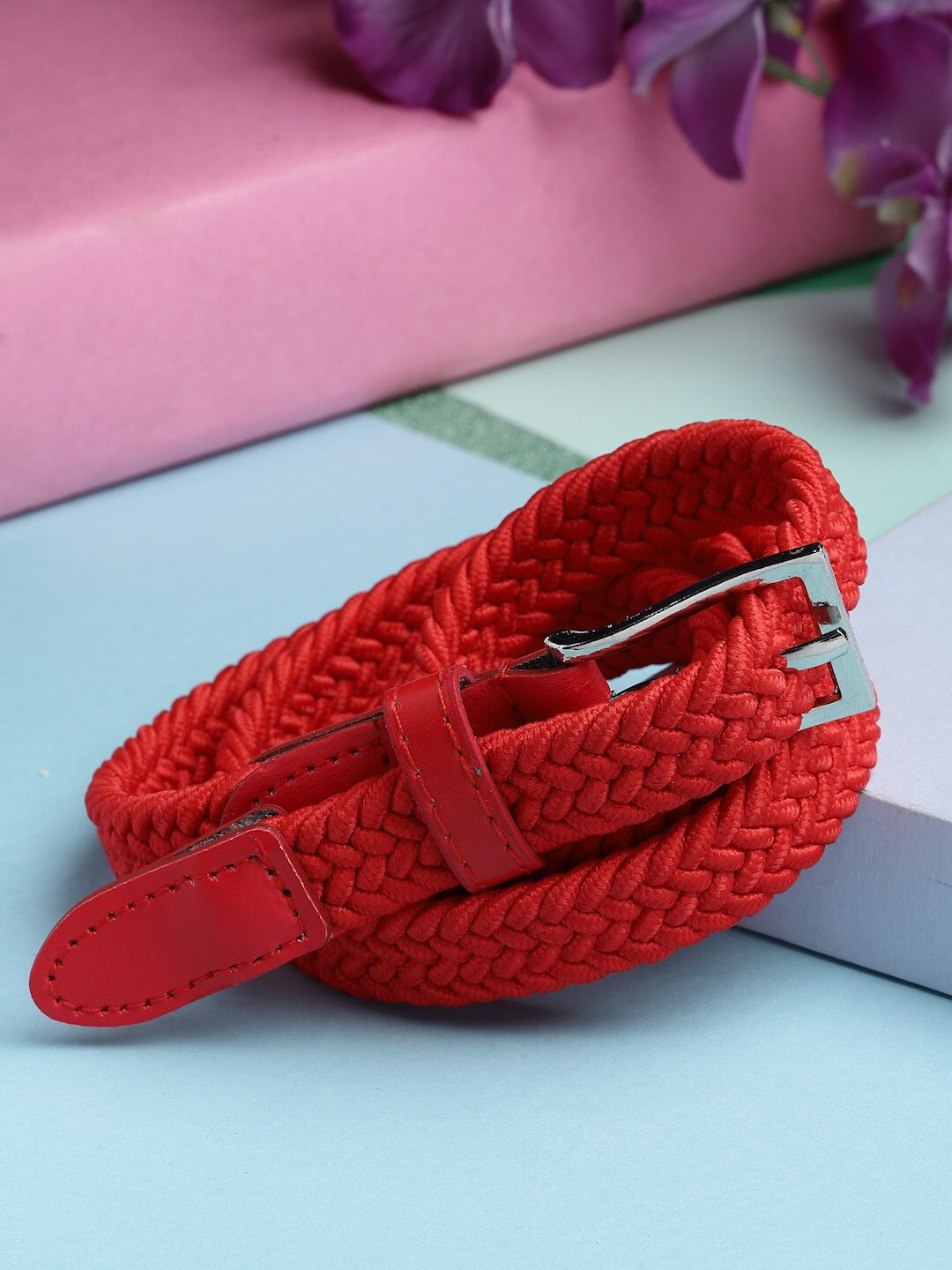 

Stoln Girl Braided Red Belt