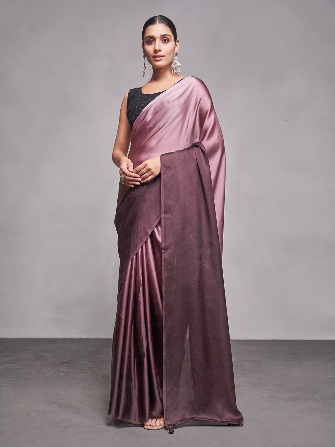 

Ishin Ombre Pure Georgette Saree, Purple