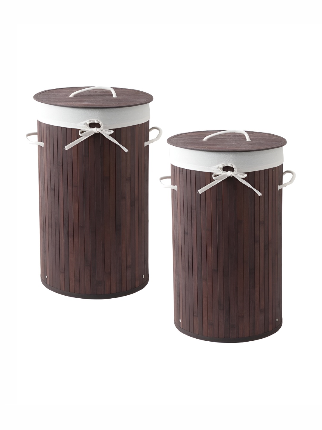 

The Better Home Brown & White 2 Pieces Foldable Laundry Bags/Baskets