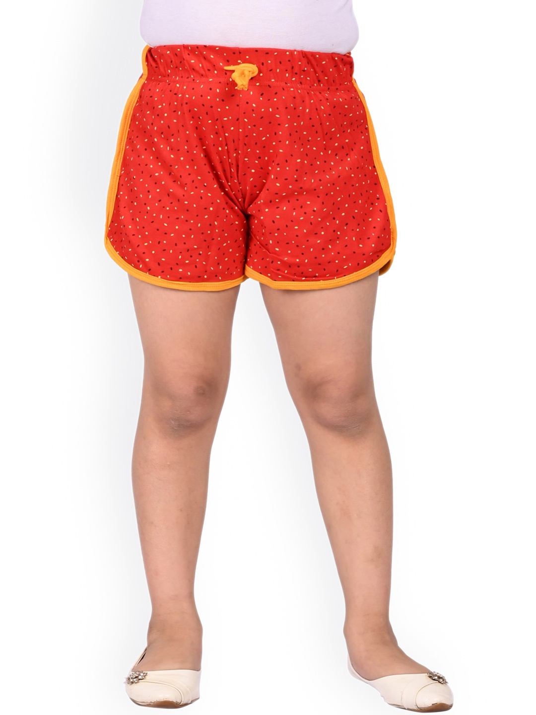 

BAESD Girls Floral Printed High-Rise Shorts, Red