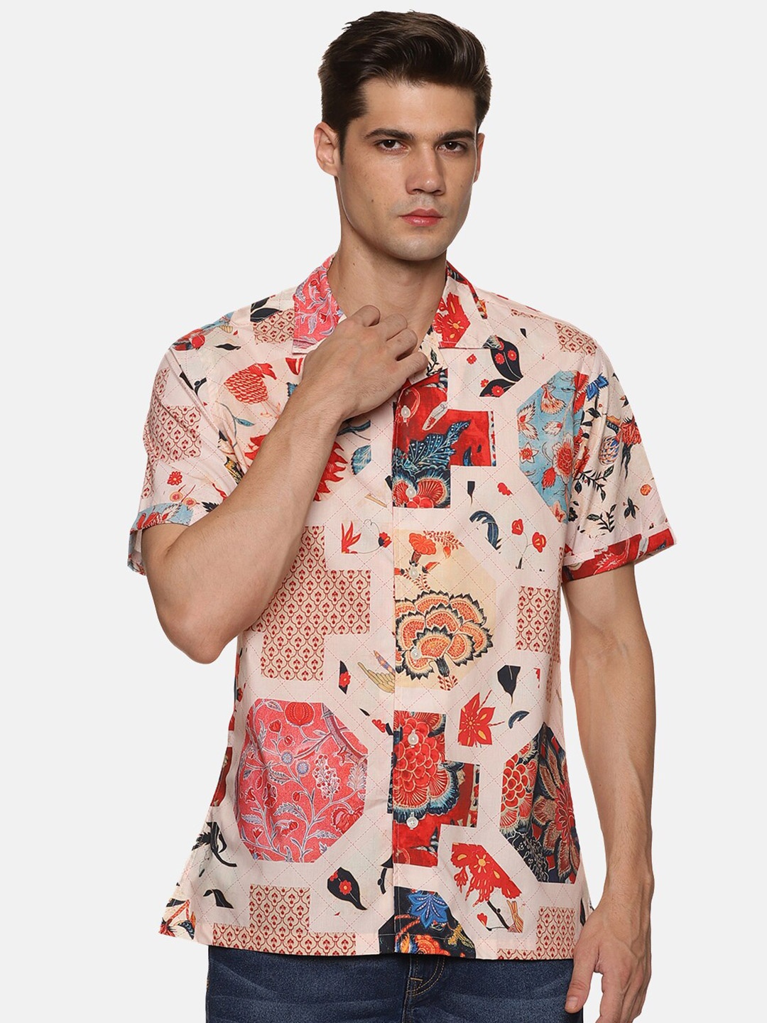 

DON VINO Men Comfort Opaque Printed Casual Shirt, Multi