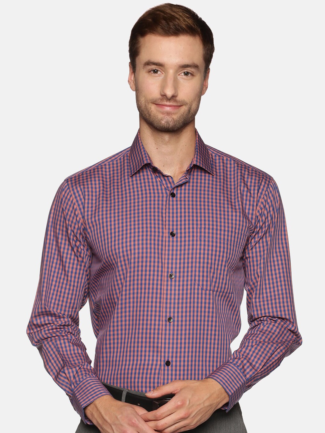 

DON VINO Men Comfort Opaque Checked Casual Shirt, Purple