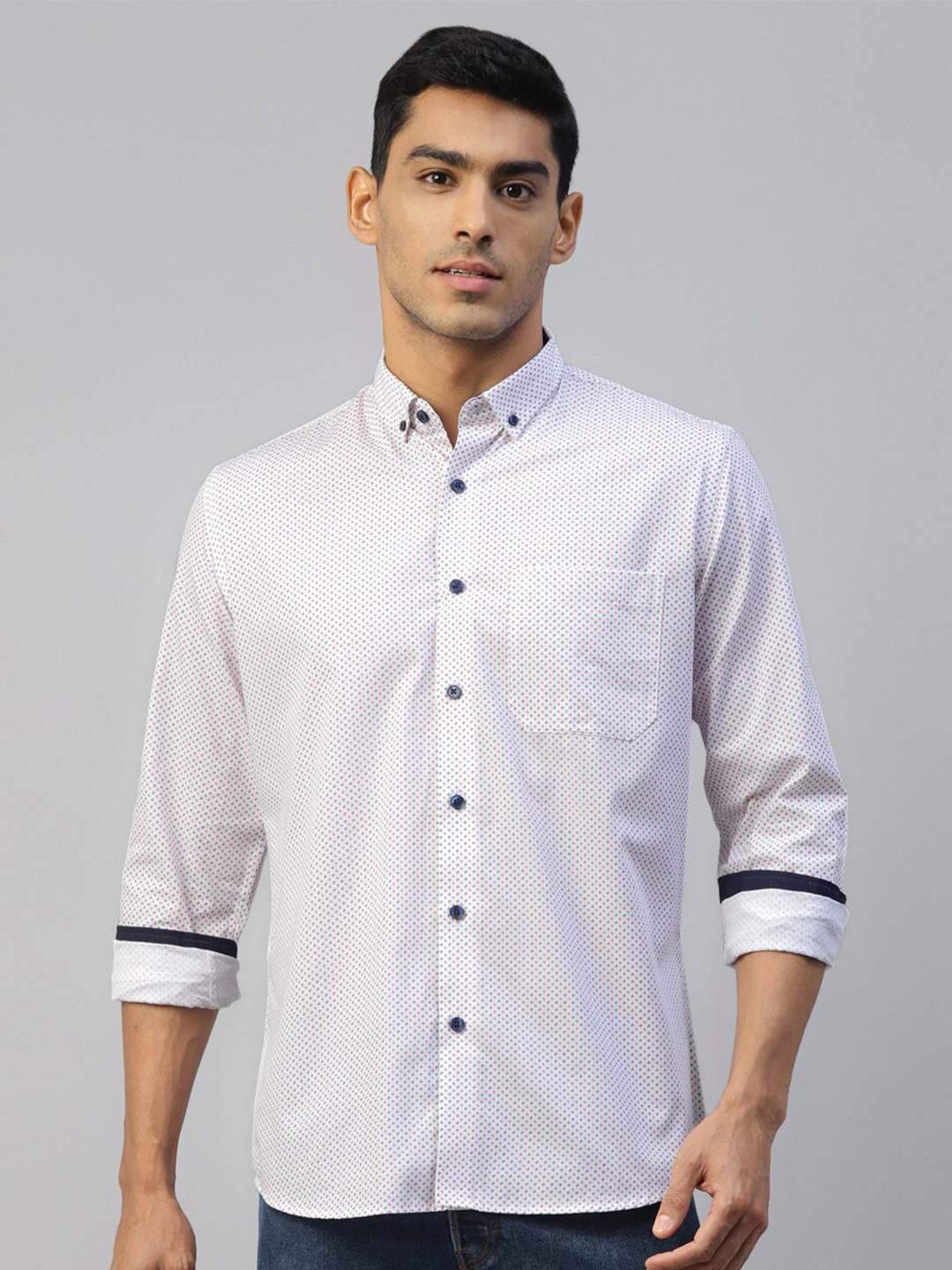 

DON VINO Men Comfort Opaque Striped Casual Shirt, Blue